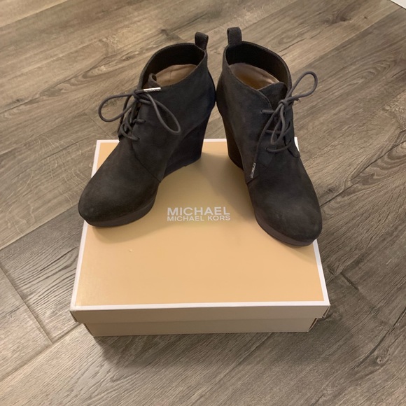 Michael Kors Shoes - Michael Kors Suede Wedge Bootie